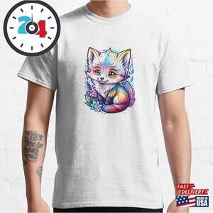 Cute Little Fox Watercolor Classic T-Shirt